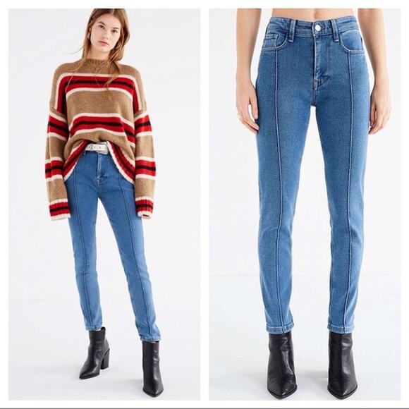 BDG Urban Outfitters Women's Twig High-Rise Jeans Size 26 Seam Detail Stretch - Picture 1 of 10